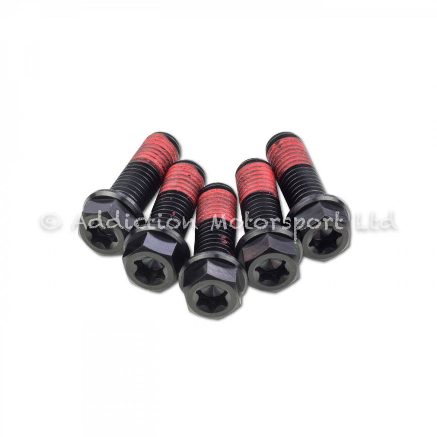  5x Black Titanium Rear Disc Rotor Bolts Screws for KTM Super Duke 1390 R, Evo - Addiction Motorsport Ltd