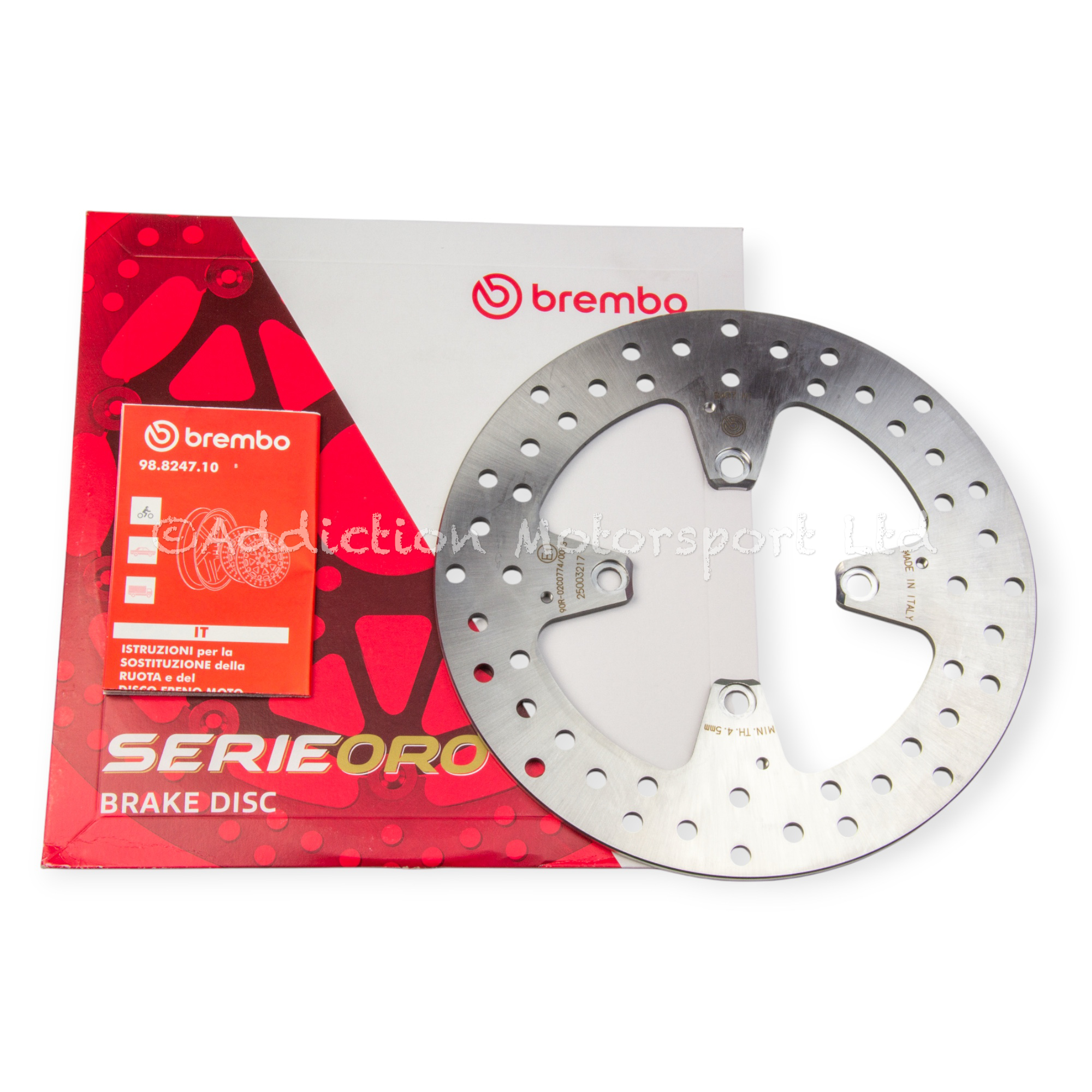  Brembo SERIE ORO 245mm Rear Brake Disc for Ducati – 68B407H1 - Addiction Motorsport Ltd